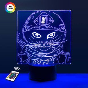 3D світильник нічник з пультом "Кіт Степан" 3DTOYSLAMP 457ПР565447 фото