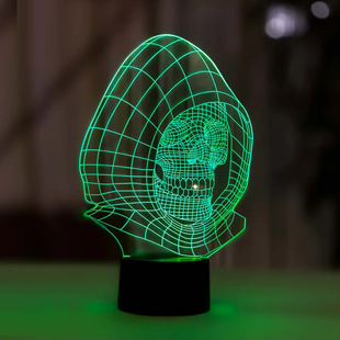3D світильник нічник з пультом "Череп 9" 3DTOYSLAMP 3243ВСМЧ фото