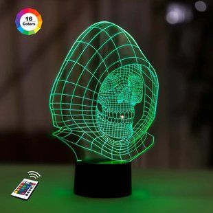 3D світильник нічник з пультом "Череп 9" 3DTOYSLAMP 3243ВСМЧ фото