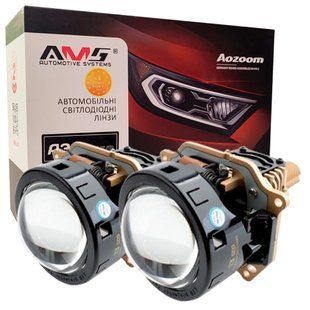 Світлодіодна LED лінза для фар AMS ORIGINAL A2 MAX 3.0 F/R 57W 5500K комплект 2 шт 37372 фото