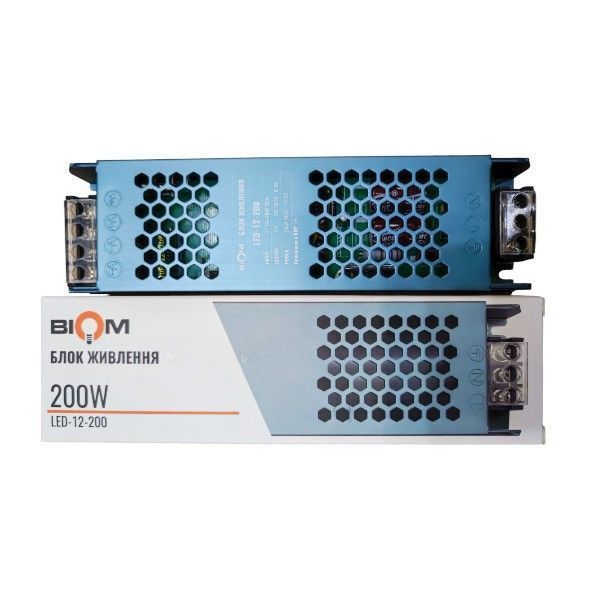 Блок питания DC12 200W 16.5А. BIOM LED-12-200 Б 23437 фото