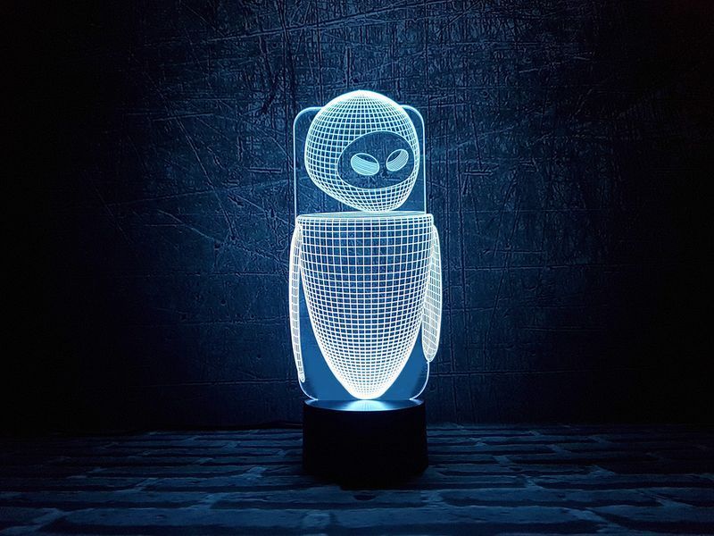 3D світильник нічник з пультом "Єва" 3DTOYSLAMP 04-026 фото
