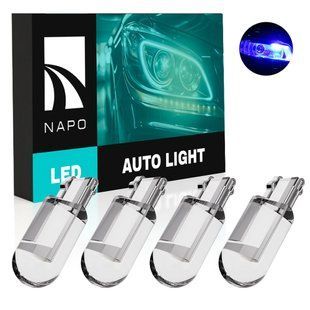 Комплект світлодіодних ламп NAPO LED T10-F1 W5W T10 колір світіння синій 4 шт N01710B04 фото