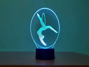 3D світильник нічник з пультом "Гімнастка" 3DTOYSLAMP 10-029 фото