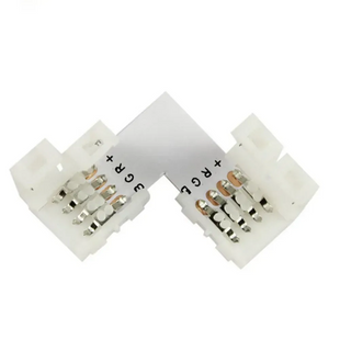 Коннектор PROLUM&trade; для LED ленты SMD5050 RGB, 10 мм, угловой L 503013 фото