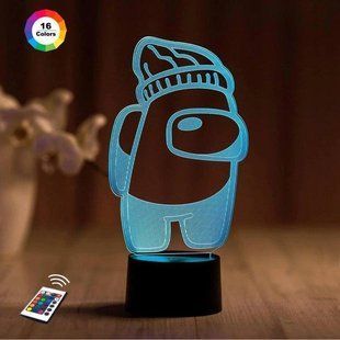 3D светильник ночник с пультом "Амонг Ас 6" 3DTOYSLAMP 78445МС фото