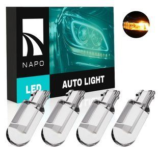 Комплект світлодіодних ламп NAPO LED T10-F1 W5W T10 колір світіння бурштиновий 4 шт N01710Y04 фото