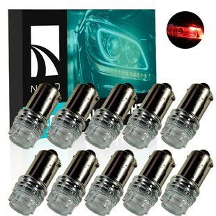 Лампа світлодіодна NAPO LED BA9S-2835-3smd T4W BA9S колір світіння червоний комплект 10 шт N14760R10 фото