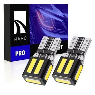Комплект светодиодных ламп NAPO PRO T10-7020-7smd W5W T10 цвет свечения белый 2 шт NP10405W02 фото
