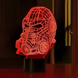 3D светильник ночник с пультом "Череп 10" 3DTOYSLAMP 8745УВ фото 1
