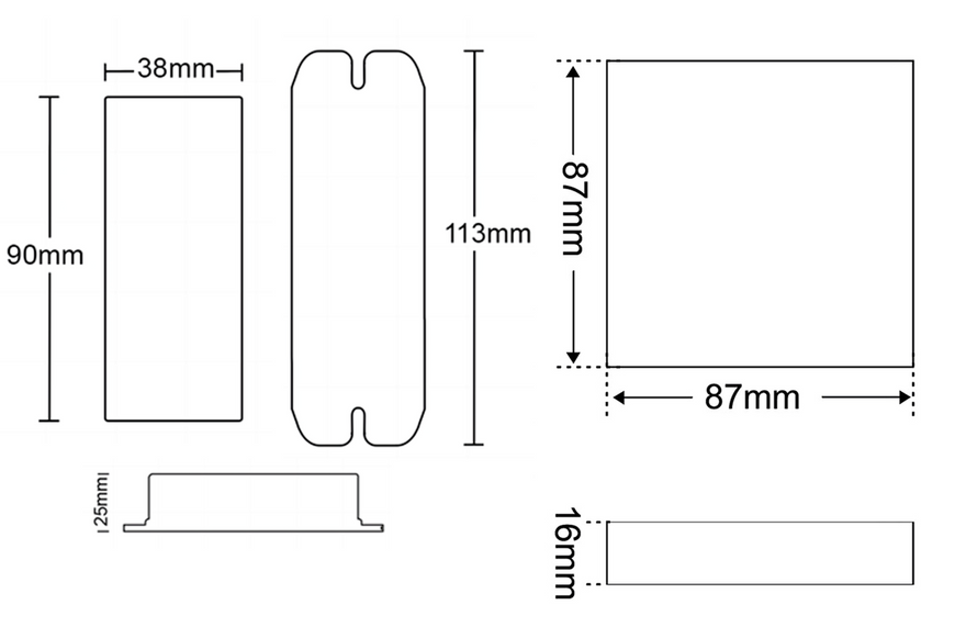 Сенсорная панель димера PROLUM CCT Wi-Fi TUYA (HomeLink, 12A, 5&ndash;24V, IP20, управление со смартфона, совместимость с Google Home/Home Assistant/Tuya Smart) 404018 фото