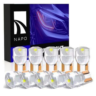 Комплект світлодіодних ламп NAPO PRO T10-F2 W5W T10 колір світіння білий 10 шт NP01710W10 фото