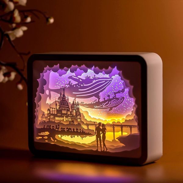 3D настольная картина-ночник "Город Кит" 3DTOYSLAMP 3456Ь фото