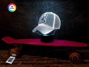 3D світильник нічник з пультом "Бейсболка" 3DTOYSLAMP 03-026 фото