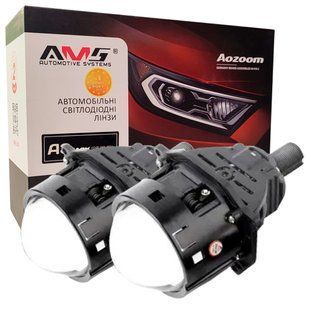Світлодіодна LED лінза для фар AMS ORIGINAL A3 MAX 3.0 F/R 68W 5500K комплект 2 шт 34038 фото
