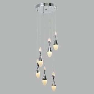 Люстра светодиодная подвесная 6х5Вт, Нейтрального белого 4000К , F+LIGHT (хром) *BL-P18026-6CH фото