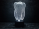 3D светильник ночник с пультом "Зуб" 3DTOYSLAMP 03-031 фото 1