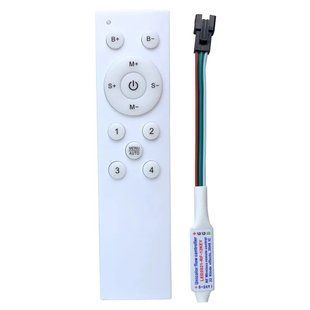 SPI контролер PROLUM Single Color RF (12 кнопок, 12A, 12&ndash;24V, IP20, WS2811, до 2048px) 402042 фото