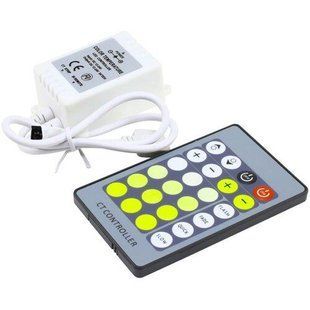 Контролер CCT OEM 6A CT-IR-24, DC 12V, з IR-пультом (для двоколірних лінійок) Б 1442 фото