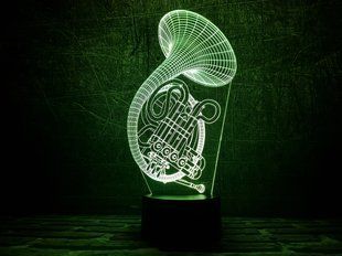 3D світильник нічник з пультом "Труба 2" 3DTOYSLAMP 11-007 фото
