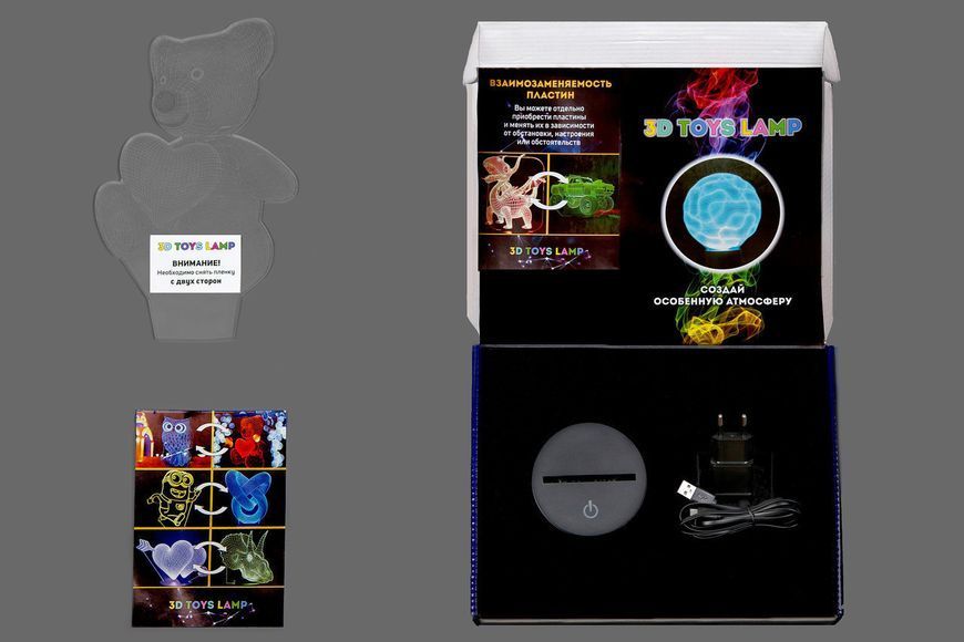 3D світильник нічник з пультом "Колібрі" 3DTOYSLAMP s0173 фото