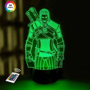 3D світильник нічник з пультом "Відьмак 2" 3DTOYSLAMP 782КЕЧ фото