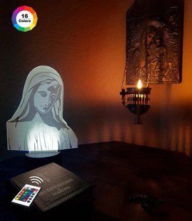 3D світильник нічник з пультом "Діва" 3DTOYSLAMP 03-034 фото