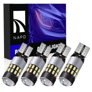 Комплект светодиодных ламп NAPO PRO T10-3014-30smd W5W T10 цвет свечения белый 4 шт NP10401W04 фото