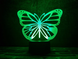 3D светильник ночник с пультом "Бабочка 2" 3DTOYSLAMP 02-048 фото 1
