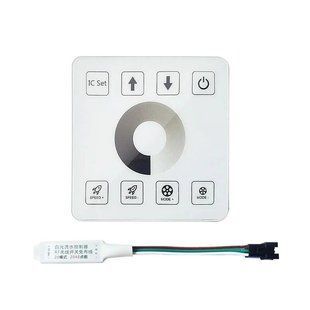 SPI контролер PROLUM Single Color RF (сенсорна панель, 12A, 12&ndash;24V, IP20, WS2811, до 2048px) 402045 фото