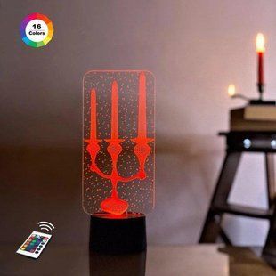 3D светильник ночник с пультом "Подсвечник" 3DTOYSLAMP 324о фото