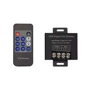 Димер PROLUM RF (30A, черный корпус, 5&ndash;24V, IP20, кнопочный пульт на 11 кнопок) 401017 фото