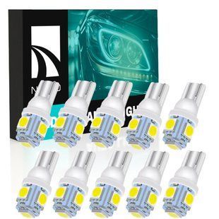 Комплект светодиодных ламп NAPO T10-5050-5smd W5W T10 цвет свечения белый 10 шт N10152W10 фото