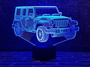 3D світильник нічник з пультом "Автомобіль Джип" 3DTOYSLAMP 08-063 фото