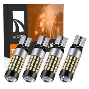 Комплект светодиодных ламп для грузовиков NAPO TRUCK T10-3014-57smd W5W T10 24V цвет свечения белый 4 шт NT10602W04 фото