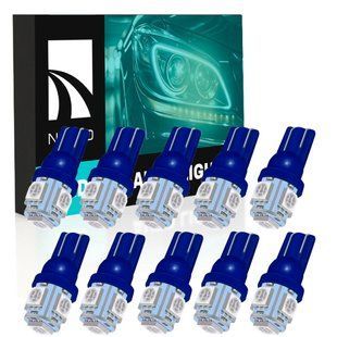 Комплект светодиодных ламп NAPO T10-5050-5smd W5W T10 цвет свечения синий 10 шт N10152B10 фото