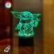3D светильник ночник с пультом "Малыш йода 2" 3DTOYSLAMP 434387ВПР фото 1