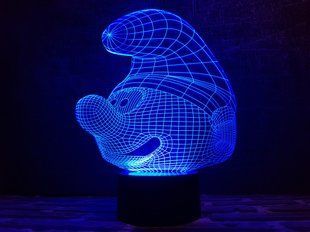 3D светильник ночник с пультом "Смурфик" 3DTOYSLAMP 04-018 фото