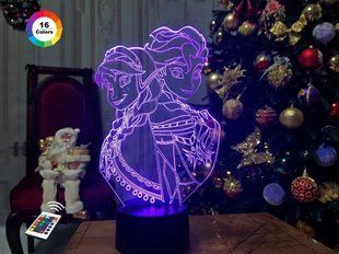 3D светильник ночник с пультом "Холодное Сердце" 3DTOYSLAMP 04-024 фото