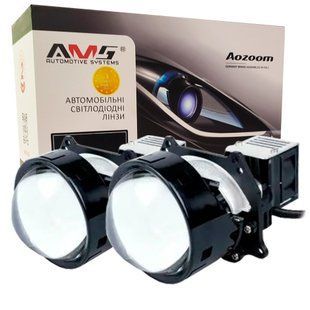 Світлодіодна LED лінза для фар AMS ULTIMATE U7 3.0" F 5500K 55W комплект 2 шт 29118 фото