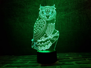 3D світильник нічник з пультом "Сова 3" 3DTOYSLAMP 02-035 фото