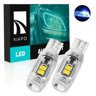 Комплект светодиодных ламп NAPO T10-3030-5smd-Lens W5W T10 цвет свечения ледяной синий 2 шт N01035I02 фото