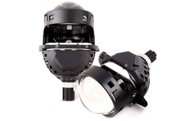 Світлодіодна LED лінза для фар AMS ORIGINAL A8 5500K 3.0 F/R 70W комплект 2 шт 47580 фото