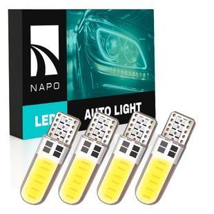 Комплект светодиодных ламп NAPO T10-COB-Silic-B W5W T10 цвет свечения белый 4 шт N10731W04 фото