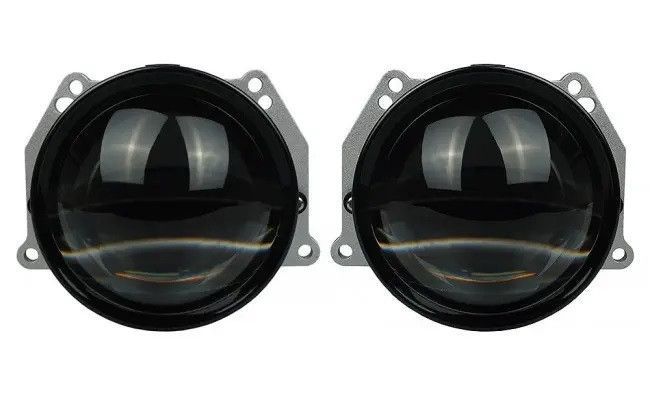 Світлодіодна LED лінза для фар AMS ULTIMATE U7 LASER 3.0" F V2 5500K 83W комплект 2 шт 44693 фото