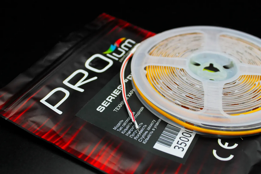 Світлодіодна стрічка DC24V IP20 жовтий. PROLUМ СОВ 320 LED (котушка. Ціна за метр) *350009 фото