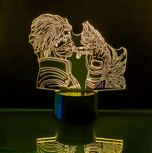 3D светильник ночник с пультом "Какаши и кот" 3DTOYSLAMP 33443ВСИТ фото