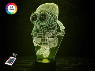 3D светильник ночник с пультом "Миньон военный" 3DTOYSLAMP 04-015 фото