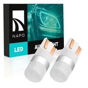 Комплект светодиодных ламп NAPO T10-3030-1smd W5W T10 цвет свечения белый 2 шт N00012W02 фото