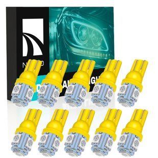 Комплект світлодіодних ламп NAPO LED T10-5050-5smd W5W T10 колір світіння жовтий 10 шт N10152Y10 фото